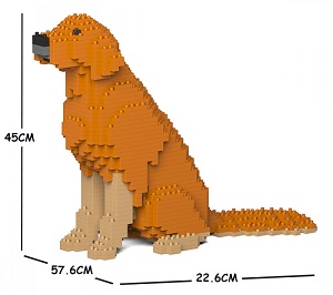 Golden Retriever Medium - Dog Lego (Dark Gold) Sat